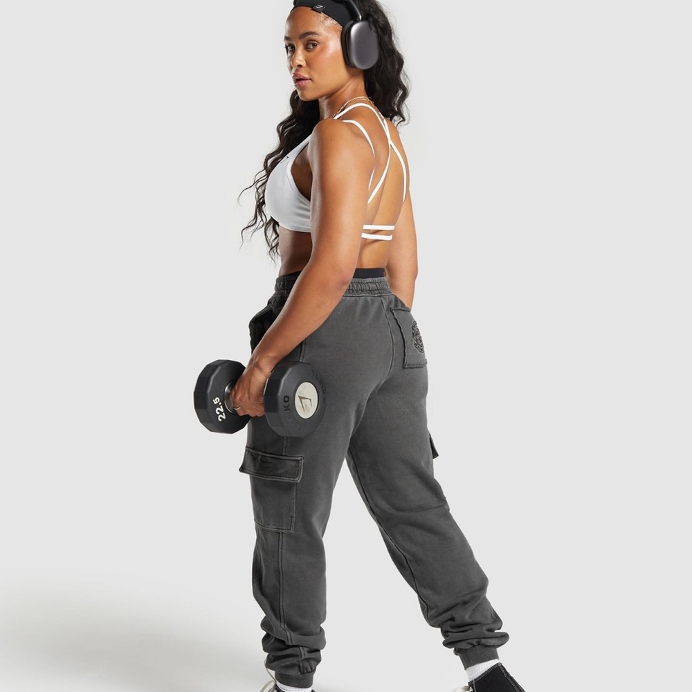 Women's Gray Cargo Joggers